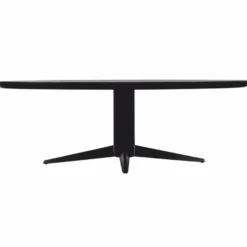Casa Padrino Luxus Esstisch Schwarz 230 cm - Ovaler Küchentisch - Esszimmer Möbel
