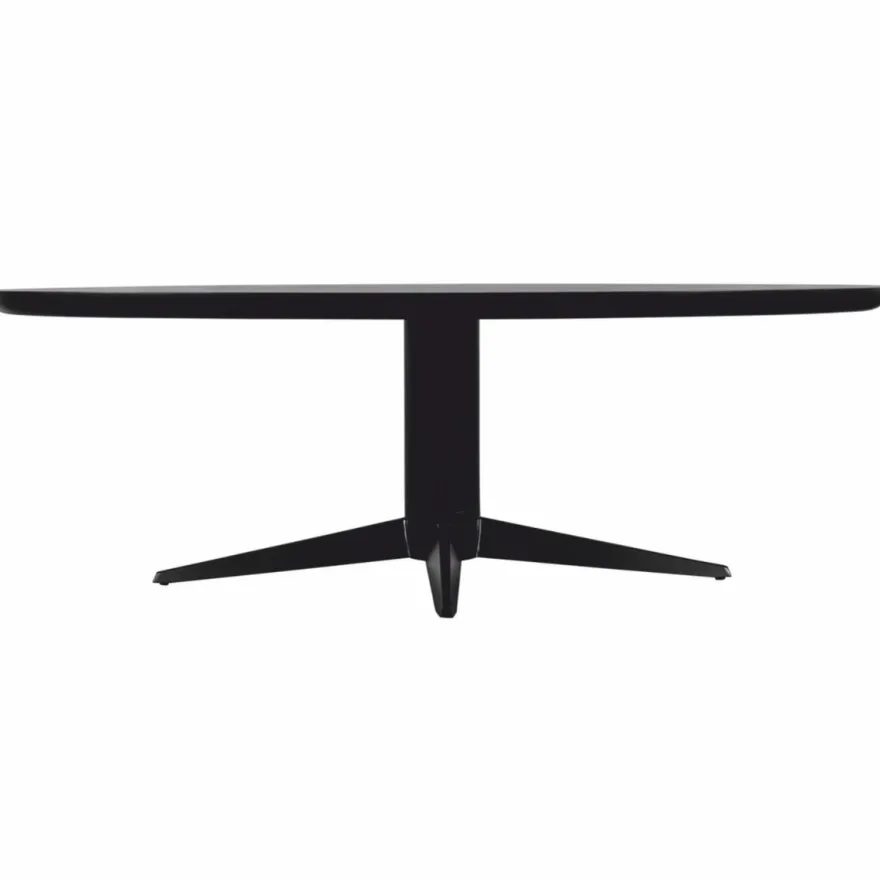 Casa Padrino Luxus Esstisch Schwarz 230 cm - Ovaler Küchentisch - Esszimmer Möbel