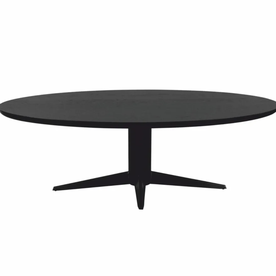 Casa Padrino Luxus Esstisch Schwarz 230 cm - Ovaler Küchentisch - Esszimmer Möbel