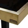 Casa Padrino Luxus Esstisch Schwarz / Gold 110 x 70 x H. 76 cm - Esszimmermöbel