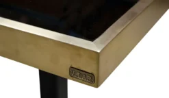 Casa Padrino Luxus Esstisch Schwarz / Gold 110 x 70 x H. 76 cm - Esszimmermöbel