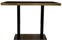 Casa Padrino Luxus Esstisch Schwarz / Gold 110 x 70 x H. 76 cm - Esszimmermöbel