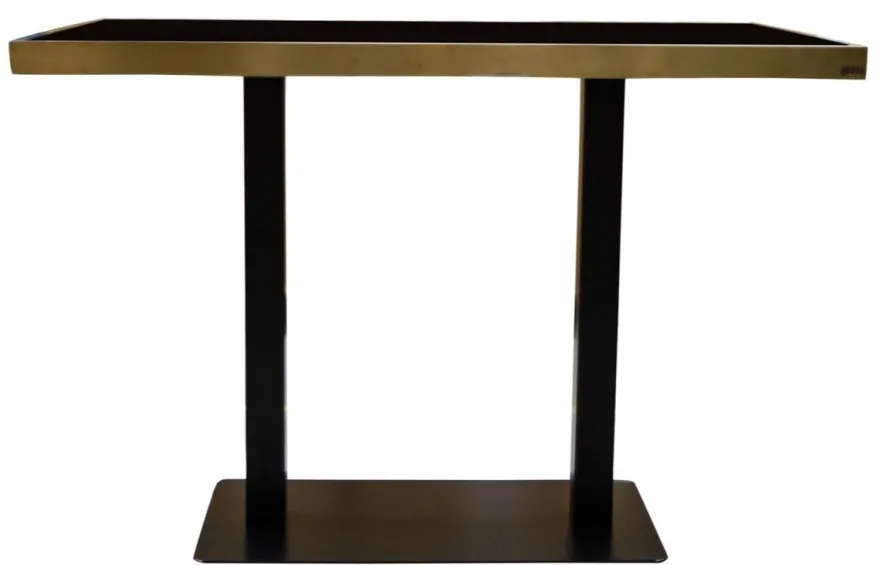 Casa Padrino Luxus Esstisch Schwarz / Gold 110 x 70 x H. 76 cm - Esszimmermöbel