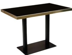 Casa Padrino Luxus Esstisch Schwarz / Gold 110 x 70 x H. 76 cm - Esszimmermöbel