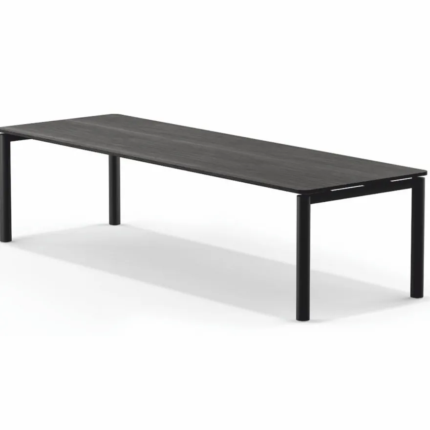 Casa Padrino Luxus Esstisch Schwarz 300 cm - Luxus Esszimmer Möbel