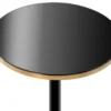 Casa Padrino Luxus Esstisch Schwarz / Messing Ø 60 x H. 75,5 cm - Luxus Esszimmermöbel