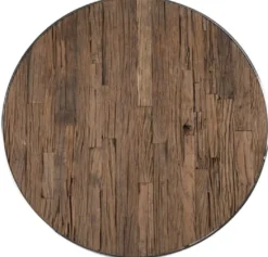 Casa Padrino Luxus Esstisch Silber / Braun Ø 140 x H. 75 cm - Runder Edelstahl Küchentisch mit Massivholz Tischplatte und Glasplatte - Esszimmer Möbel - Luxus Möbel - Luxus Einrichtung