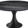 Casa Padrino Luxus Esstisch Schwarz Ø 140 x H. 76 cm - Runder Küchentisch - Luxus Esszimmer Möbel