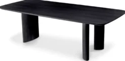 Casa Padrino Luxus Esstisch Schwarz 241 x 109,5 x H. 77 cm - Rechteckiger Massivholz Küchentisch - Esszimmer Möbel - Küchen Möbel - Luxus Möbel - Luxus Einrichtung