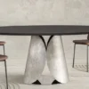 Casa Padrino Luxus Esstisch Schwarz / Silber 200 cm - Made in Italy