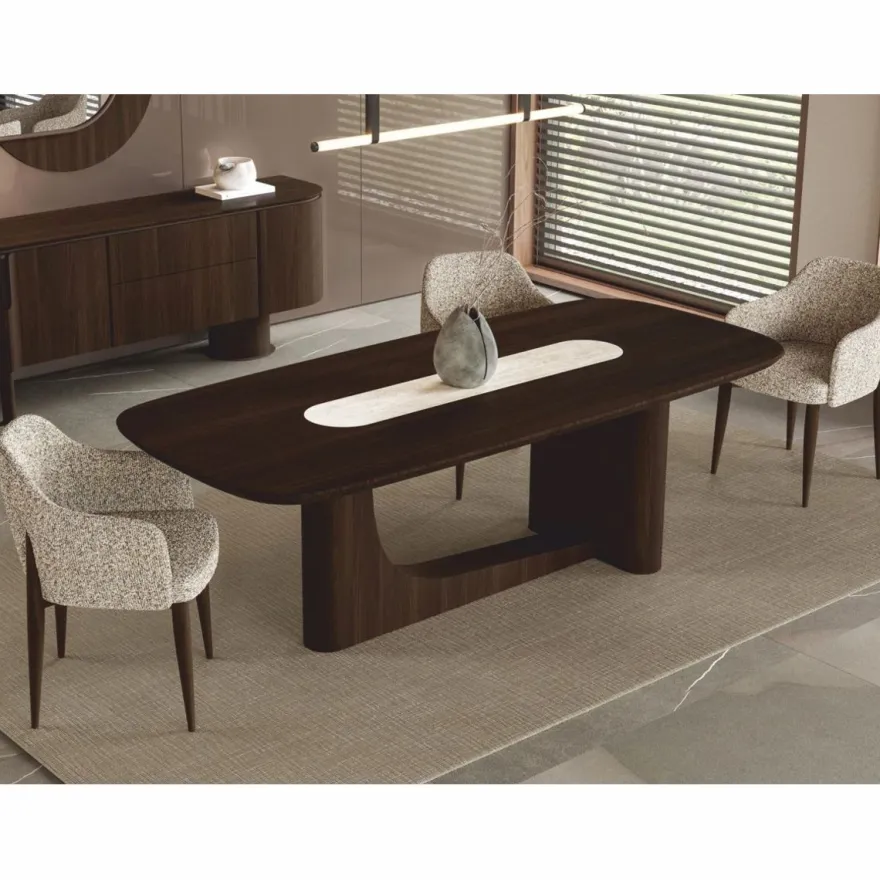 Casa Padrino Luxus Esszimmer Set - 1 Esstisch und 6 Esszimmer Stühle - Luxus Möbel