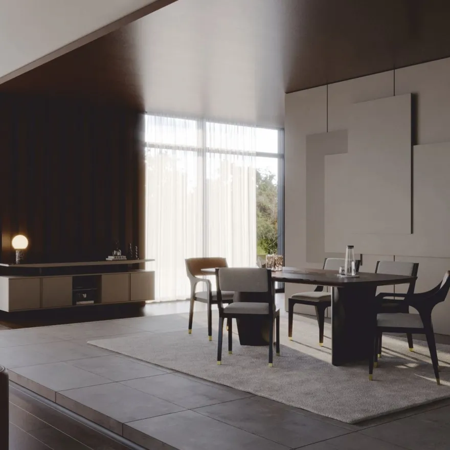 Casa Padrino Luxus Esszimmer Set - 1 Esstisch und 6 Esszimmer Stühle - Hotel & Esszimmer Möbel