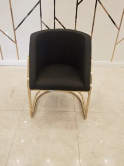 Casa Padrino Luxus Esszimmerstuhl Schwarz / Gold 60 x 56 x H. 80 cm - Luxus Esszimmer Möbel - Luxus Qualität
