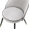 Casa Padrino Luxus Esszimmerstuhl Set Hellgrau / Schwarz / Messing 55 x 64 x H. 83 cm - Esszimmermöbel - Luxus Kollektion
