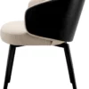 Casa Padrino Luxus Esszimmer Stuhl Sandfarben / Schwarz 57 x 62 x H. 77 cm - Küchenstuhl mit Armlehnen - Esszimmer Möbel - Luxus Möbel - Luxus Qualität