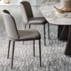 Casa Padrino Luxus Esszimmerstuhl 8er Set Grau / Titanfarben - Luxus Esszimmer & Restaurant Möbel - Luxus Qualität - Made in Italy