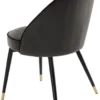 Casa Padrino Luxus Esszimmerstuhl Set Dunkelgrau / Schwarz / Messing 55 x 64 x H. 83 cm - Esszimmermöbel - Luxus Kollektion