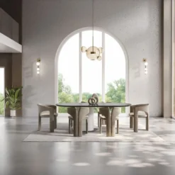 Casa Padrino Luxus Esszimmer Stuhl mit Armlehnen Braun H. 76 cm - Esszimmer Möbel
