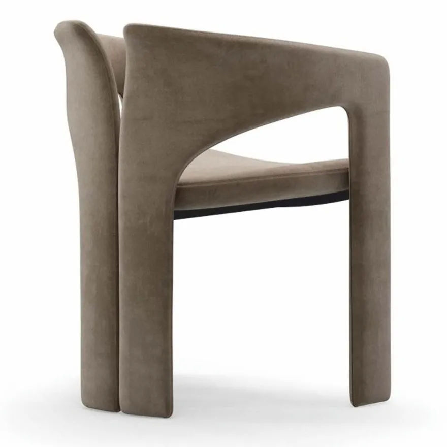 Casa Padrino Luxus Esszimmer Stuhl mit Armlehnen Braun H. 76 cm - Esszimmer Möbel