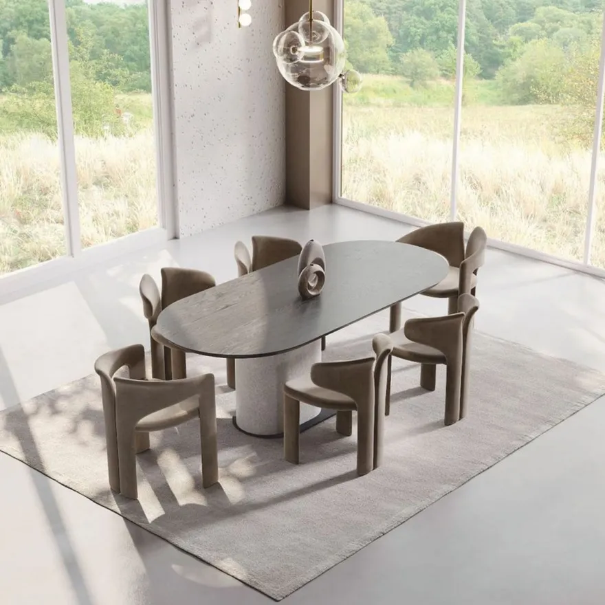 Casa Padrino Luxus Esszimmer Stuhl mit Armlehnen Braun H. 76 cm - Esszimmer Möbel
