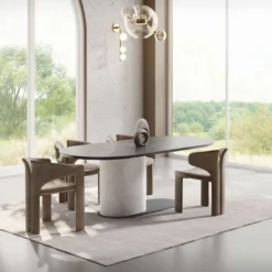 Casa Padrino Luxus Esszimmer Stuhl mit Armlehnen Braun H. 76 cm - Esszimmer Möbel
