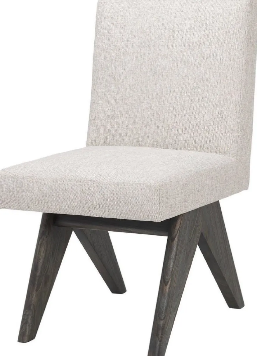 Casa Padrino Luxus Esszimmerstuhl Naturfarben / Braun 48 x 54 x H. 86 cm - Massivholz Küchenstuhl - Luxus Esszimmer Möbel