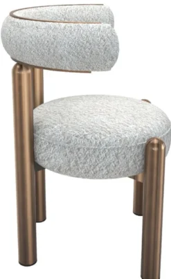 Casa Padrino Luxus Esszimmer Set Weiß / Bronze - Luxus Hotel & Restaurant Möbel