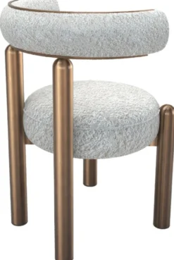 Casa Padrino Luxus Esszimmer Set Weiß / Bronze - Luxus Hotel & Restaurant Möbel
