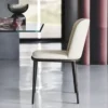Casa Padrino Luxus Esszimmerstuhl 8er Set Cremefarben / Schwarz - Luxus Esszimmer & Restaurant Möbel - Luxus Qualität - Made in Italy
