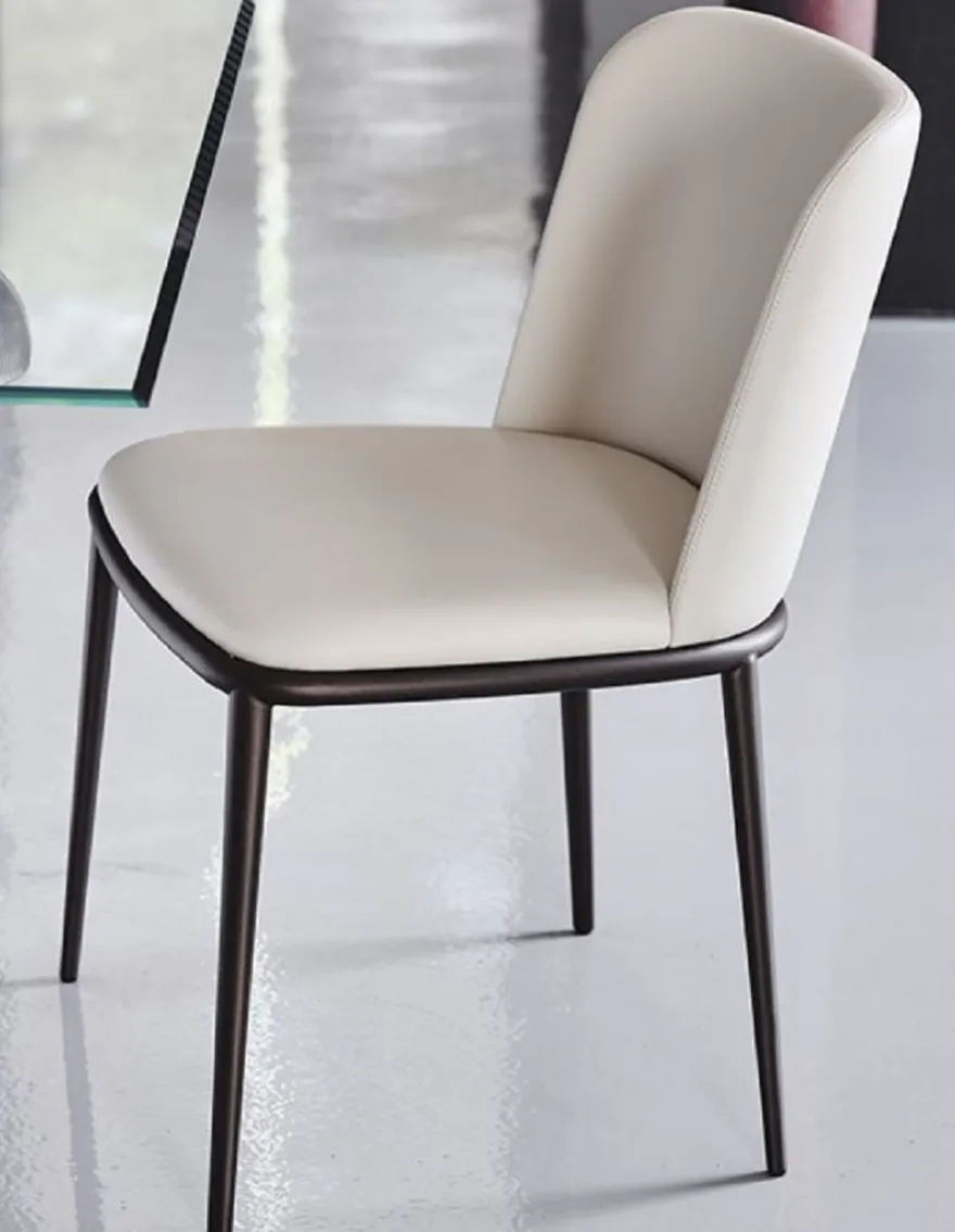 Casa Padrino Luxus Esszimmerstuhl 8er Set Cremefarben / Schwarz - Luxus Esszimmer & Restaurant Möbel - Luxus Qualität - Made in Italy