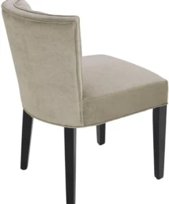 Casa Padrino Luxus Esszimmerstuhl Greige / Schwarz 51 x 62 x H. 82 cm - Luxus Esszimmer Möbel