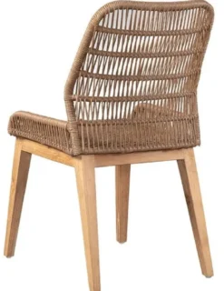 Casa Padrino Luxus Esszimmer Stuhl 6er Set Braun / Naturfarben 50 x 60 x H. 90 cm - Luxus Garten Stühle mit edlem Rattangeflecht - Esszimmer Möbel - Garten Möbel - Rattan Möbel - Luxus Möbel