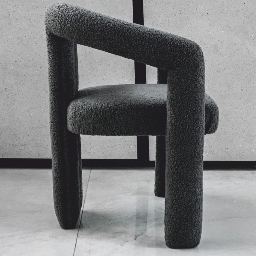 Casa Padrino Luxus Esszimmer Stuhl mit Armlehnen Dunkelgrau 60 x 65 x H. 80 cm