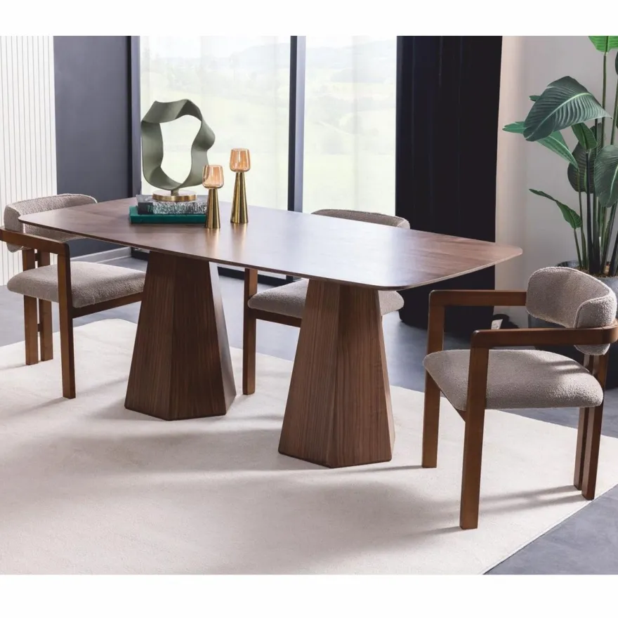 Casa Padrino Luxus Esszimmer Stuhl 6er Set mit Armlehnen Grau / Braun - Esszimmer Möbel