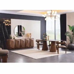 Casa Padrino Luxus Esszimmer Stuhl 6er Set mit Armlehnen Grau / Braun - Esszimmer Möbel