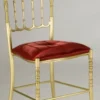 Casa Padrino Luxus Esszimmerstuhl Bordeauxrot / Gold - Edler Messing Küchenstuhl mit Satinstoff - Esszimmer Möbel - Hotel Möbel - Restaurant Möbel - Luxus Qualität