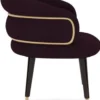 Casa Padrino Luxus Esszimmer Stuhl 6er Set Lila / Schwarz / Beige - Küchen Stühle mit Armlehnen - Esszimmer Möbel - Restaurant Möbel - Hotel Möbel - Luxus Möbel