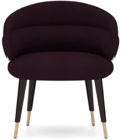 Casa Padrino Luxus Esszimmer Stuhl 6er Set Lila / Schwarz / Beige - Küchen Stühle mit Armlehnen - Esszimmer Möbel - Restaurant Möbel - Hotel Möbel - Luxus Möbel