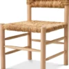 Casa Padrino Luxus Esszimmer Stuhl Naturfarben 54 x 62,5 x H. 80,5 cm - Massivholz Küchen Stuhl - Esszimmer Möbel - Luxus Möbel - Esszimmer Einrichtung - Luxus Einrichtung