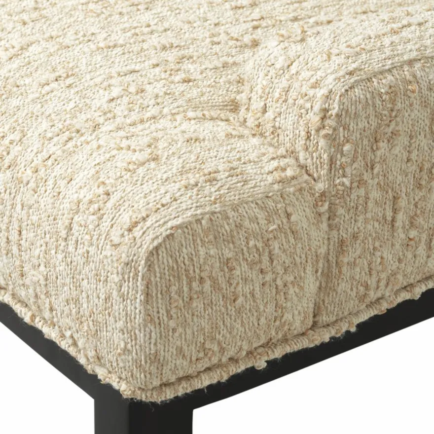 Casa Padrino Luxus Esszimmer Stuhl mit Armlehnen Naturfarben / Schwarz H. 91 cm