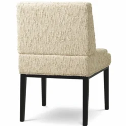 Casa Padrino Luxus Esszimmer Stuhl mit Armlehnen Naturfarben / Schwarz H. 91 cm