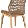 Casa Padrino Luxus Esszimmer Stuhl 4er Set Braun / Naturfarben 50 x 60 x H. 90 cm - Luxus Garten Stühle mit edlem Rattangeflecht - Esszimmer Möbel - Garten Möbel - Rattan Möbel - Luxus Möbel