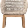 Casa Padrino Luxus Esszimmer Stuhl 6er Set Grau / Naturfarben 60 x 60 x H. 80 cm - Luxus Garten Stühle mit edlem Rattangeflecht - Esszimmer Möbel - Garten Möbel - Rattan Möbel - Luxus Möbel