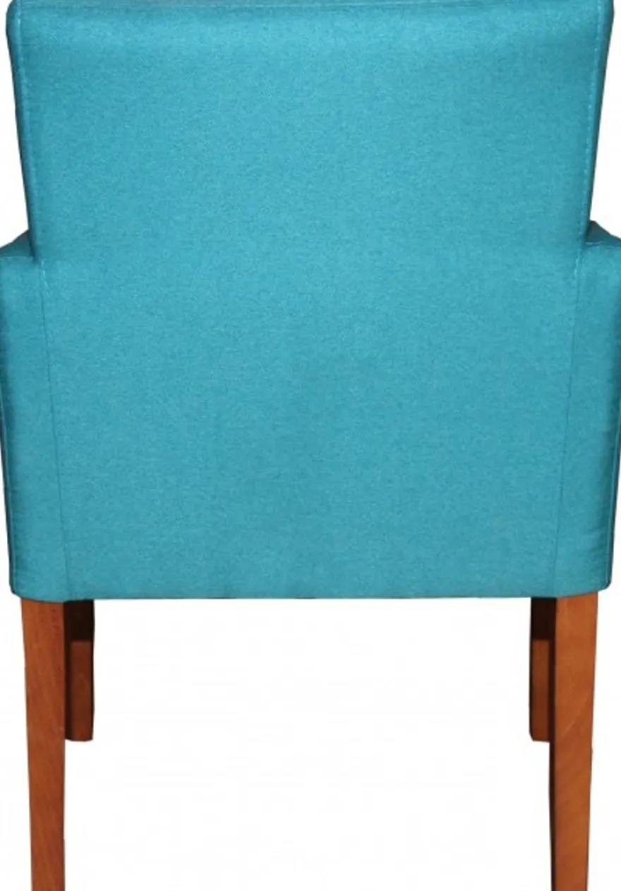 Casa Padrino Luxus Esszimmer Stuhl Türkis / Braun mit Armlehnen