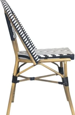 Casa Padrino Luxus Esszimmer Stuhl 8er Set Weiß / Schwarz / Beige 49 x 46 x H. 91 cm - Luxus Rattan Garten Stühle - Esszimmer Möbel - Garten Möbel - Rattan Möbel - Luxus Möbel