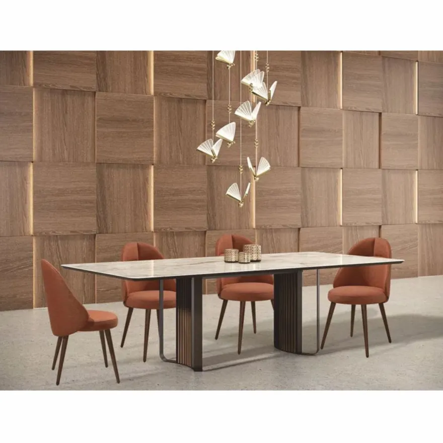 Casa Padrino Luxus Esszimmer Stuhl 8er Set Cognacfarben / Braun - Esszimmer Möbel
