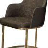 Casa Padrino Luxus Esszimmer Möbel Set Grau / Gold / Schwarz - 1 Esstisch & 6 Esszimmerstühle - Luxus Esszimmer Möbel