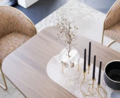 Casa Padrino Luxus Esszimmer Möbel Set Braun / Beige / Grau / Orange / Messing - 1 Luxus Esstisch & 8 Luxus Esszimmerstühle - Esszimmer Möbel - Restaurant Möbel - Luxus Möbel