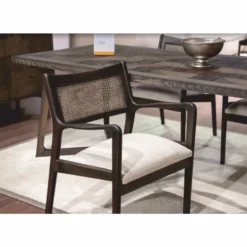 Casa Padrino Luxus Esszimmer Set Braun / Creme - 1 Esstisch und 6 Esszimmer Stühle - Luxus Möbel