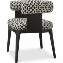 Casa Padrino Luxus Esszimmer Stuhl mit Armlehnen Weiß / Schwarz H. 73 cm - Esszimmer Möbel